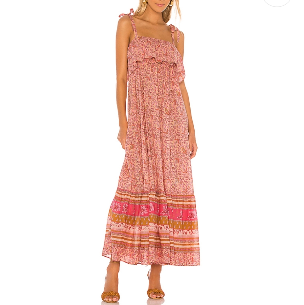 NWOT Free People Tangier Rose Pink Maxi Dress L